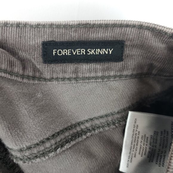 Jessica Simpson Forever Skinny Greyish Brown Corduroy Style Skinny Pants Sz 26R - Picture 12 of 14